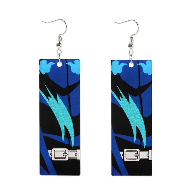 Anime Demon Slayer Acrylic Earrings Kimetsu No Yaiba Kamado Nezuko Tanjirou Drop Earrings Cosplay Props for Women Gift