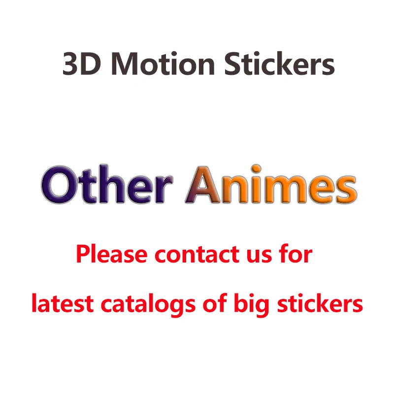 Demon Slayer Anime 3D Motion Stickers Self-adhesive Waterproof Decals for Car,ipad,Refrigerator,Skateboard,Etc