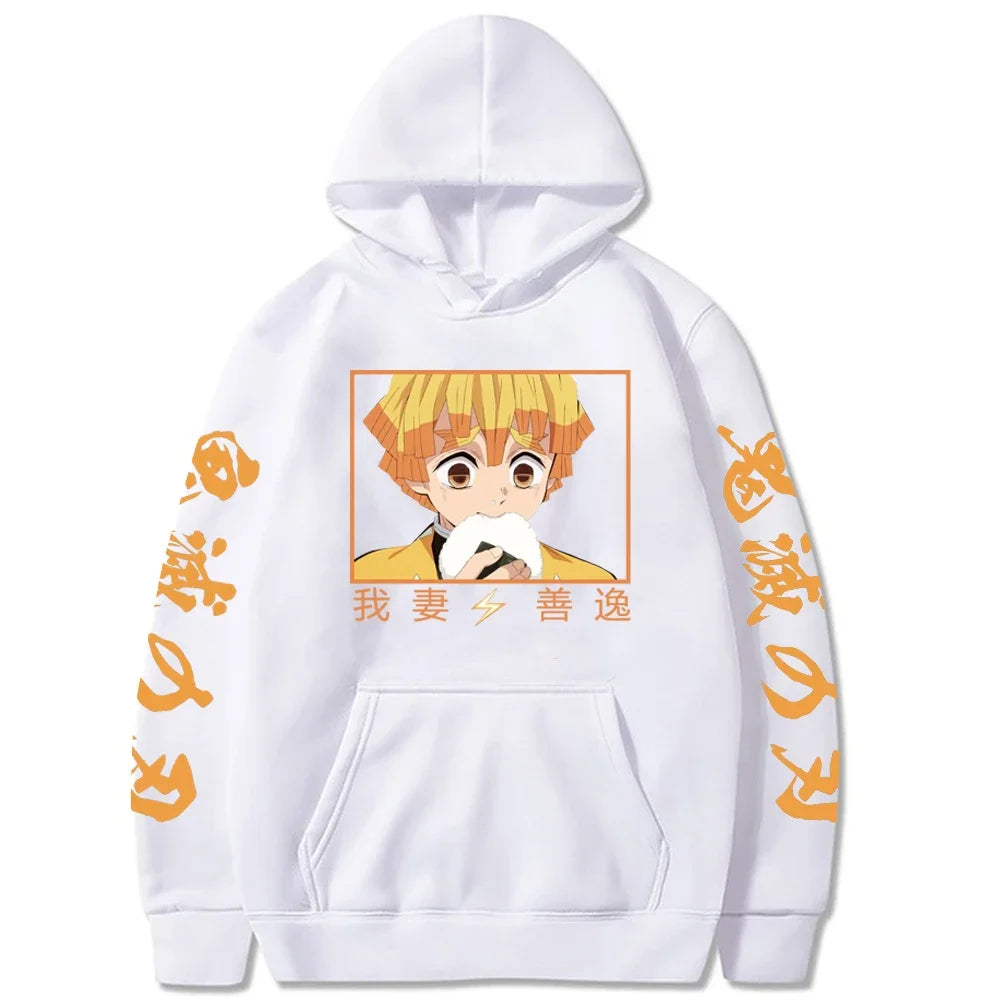 Harajuku Demon Slayer Plus Size Hoodie Kamado Nezuko Graphic Print Women Sweatshirts Long Sleeve Fashion Female Streetwear