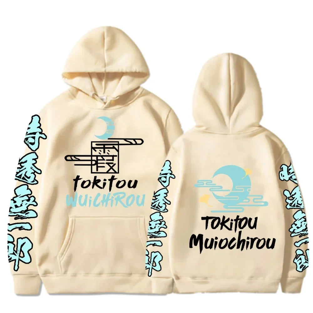 New Funny Japan Anime Demon Slayer Women Hoodies Plus Size Sweatshirt Harajuku Muichiro Tokito Printed Hooded Girl Pullover