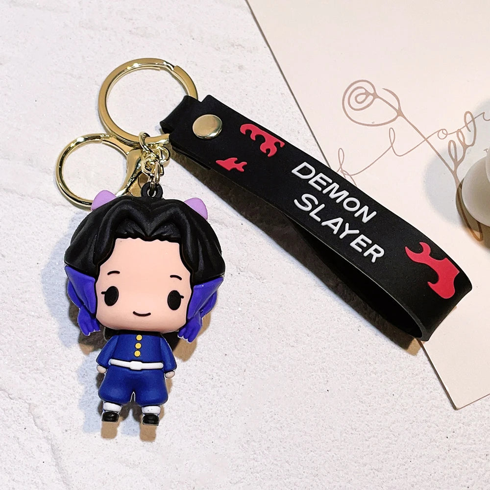 New Demon Slayer Kimetsu No Yaiba Blade of Ghost Keychain Cute Characters Bag Pendant Car Key Chain Ring Fans Gift Anime Jewelry