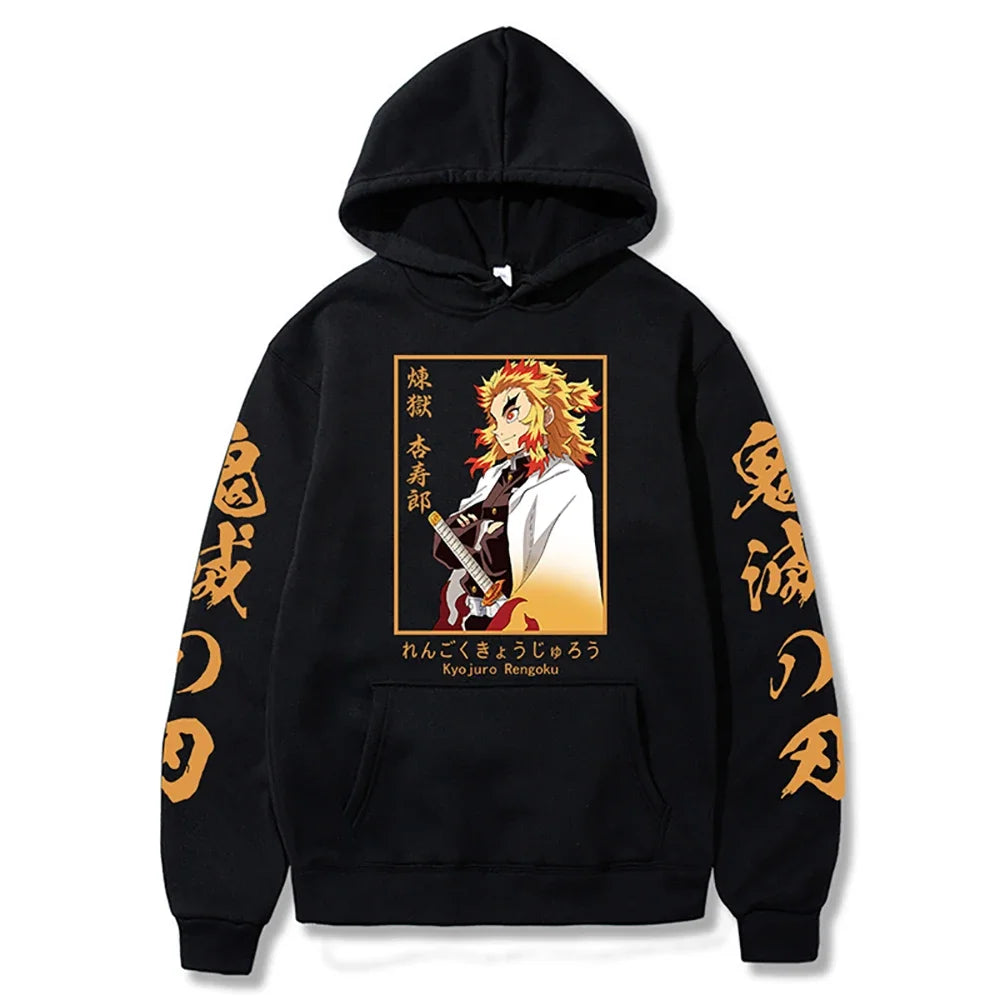 Harajuku Demon Slayer Plus Size Hoodie Kamado Nezuko Graphic Print Women Sweatshirts Long Sleeve Fashion Female Streetwear